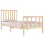 Solid pine wood bed frame 75x190 cm by , Beds and slatted bases - Ref: Foro24-3103868, Price: 91,23 €, Discount: %