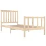 Estructura de cama madera maciza de pino 75x190 cm de , Camas y somieres - Ref: Foro24-3103868, Precio: 88,81 €, Descuento: %