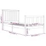 Estructura de cama madera maciza de pino 75x190 cm de , Camas y somieres - Ref: Foro24-3103868, Precio: 88,81 €, Descuento: %