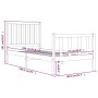 Solid pine wood bed frame 75x190 cm by , Beds and slatted bases - Ref: Foro24-3103868, Price: 91,23 €, Discount: %