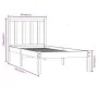 Solid pine wood bed frame 75x190 cm by , Beds and slatted bases - Ref: Foro24-3105096, Price: 87,31 €, Discount: %