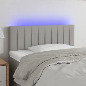 Headboard with LED lights in light gray fabric 80x5x78/88 cm by , Headboards and footboards - Ref: Foro24-3121824, Price: 38,...