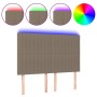 Cabecero con luces LED tela gris taupe 144x5x118/128 cm de , Cabeceros y pies de cama - Ref: Foro24-3122664, Precio: 116,93 €...