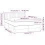 Box spring bed with taupe gray fabric mattress 140x200 cm by , Beds and slatted bases - Ref: Foro24-3129877, Price: 470,23 €,...