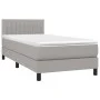Box spring bed mattress and LED lights light gray fabric 80x200 cm by , Beds and slatted bases - Ref: Foro24-3133269, Price: ...