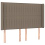 Cama box spring colchón y luces LED tela gris taupe 140x190 cm de , Camas y somieres - Ref: Foro24-3138473, Precio: 512,64 €,...