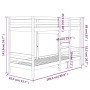 Solid pine wood bunk bed 80x200 cm by , Beds and slatted bases - Ref: Foro24-3139835, Price: 304,53 €, Discount: %