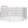 Rabbit cage 8 panels galvanized iron 54x60 cm by , Cages and habitats for small animals - Ref: Foro24-171574, Price: 30,96 €,...