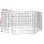 Rabbit cage 8 panels galvanized iron 54x60 cm by , Cages and habitats for small animals - Ref: Foro24-171574, Price: 30,40 €,...