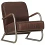 Sillón de cuero auténtico marrón de , Sillones - Ref: Foro24-359632, Precio: 253,89 €, Descuento: %