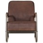 Sillón de cuero auténtico marrón de , Sillones - Ref: Foro24-359632, Precio: 259,96 €