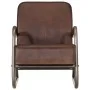 Sillón de cuero auténtico marrón de , Sillones - Ref: Foro24-359632, Precio: 253,89 €, Descuento: %