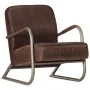 Sillón de cuero auténtico marrón de , Sillones - Ref: Foro24-359632, Precio: 253,89 €, Descuento: %