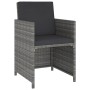 Set de comedor de jardín 6 pzas y cojines ratán sintético gris en Conjuntos de jardín | Comprar online en Foro24
