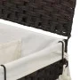 Cesto de ropa sucia con ruedas ratán marrón oscuro 60x35x60,5cm de , Cestas para ropa - Ref: Foro24-372040, Precio: 73,18 €, ...