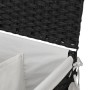 Schmutziger Wäschekorb mit Rollen aus schwarzem Rattan, 60 x 35 x 60,5 cm von , Wäschekörbe - Ref: Foro24-372042, Preis: 83,4...