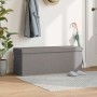 Light Gray Faux Linen Folding Storage Bench by , Benches for halls and storage - Ref: Foro24-374905, Price: 65,45 €, Discount: %