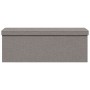 Light Gray Faux Linen Folding Storage Bench by , Benches for halls and storage - Ref: Foro24-374905, Price: 65,45 €, Discount: %