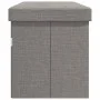 Hellgraue klappbare Aufbewahrungsbank aus Kunstleinen von , Bänke für Hallen und Lager - Ref: Foro24-374905, Preis: 64,13 €, ...