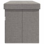 Light Gray Faux Linen Folding Storage Bench by , Benches for halls and storage - Ref: Foro24-374905, Price: 65,45 €, Discount: %