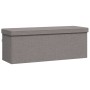 Light Gray Faux Linen Folding Storage Bench by , Benches for halls and storage - Ref: Foro24-374905, Price: 65,45 €, Discount: %
