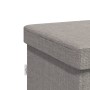 Hellgraue klappbare Aufbewahrungsbank aus Kunstleinen von , Bänke für Hallen und Lager - Ref: Foro24-374905, Preis: 65,45 €, ...