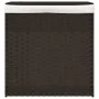 Dirty clothes basket 2 sections dark brown rattan 53x35x57 cm by , Laundry baskets - Ref: Foro24-372035, Price: 61,63 €, Disc...