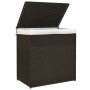 Schmutzwäschekorb, 2 Abschnitte, dunkelbraunes Rattan, 53 x 35 x 57 cm von , Wäschekörbe - Ref: Foro24-372035, Preis: 66,08 €...
