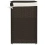 Dirty clothes basket 2 sections dark brown rattan 53x35x57 cm by , Laundry baskets - Ref: Foro24-372035, Price: 61,63 €, Disc...