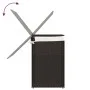 Dirty clothes basket 2 sections dark brown rattan 53x35x57 cm by , Laundry baskets - Ref: Foro24-372035, Price: 61,63 €, Disc...