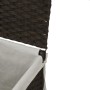Dirty clothes basket 2 sections dark brown rattan 53x35x57 cm by , Laundry baskets - Ref: Foro24-372035, Price: 66,08 €, Disc...