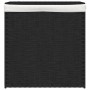 Dirty clothes basket 2 sections black synthetic rattan 53x35x57 cm by , Laundry baskets - Ref: Foro24-372037, Price: 64,02 €,...