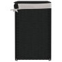 Dirty clothes basket 2 sections black synthetic rattan 53x35x57 cm by , Laundry baskets - Ref: Foro24-372037, Price: 64,02 €,...