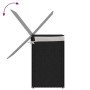 Dirty clothes basket 2 sections black synthetic rattan 53x35x57 cm by , Laundry baskets - Ref: Foro24-372037, Price: 64,02 €,...