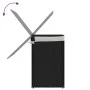 Schmutzwäschekorb, 2 Abschnitte, schwarzes synthetisches Rattan, 53 x 35 x 57 cm von , Wäschekörbe - Ref: Foro24-372037, Prei...