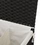 Dirty clothes basket 2 sections black synthetic rattan 53x35x57 cm by , Laundry baskets - Ref: Foro24-372037, Price: 64,02 €,...