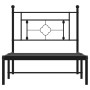 Bettgestell mit schwarzem Metallkopfteil 100x190 cm von , Betten und Lattenroste - Ref: Foro24-374333, Preis: 70,22 €, Rabatt: %