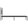 Bed frame with black metal headboard 100x190 cm by , Beds and slatted bases - Ref: Foro24-374333, Price: 68,78 €, Discount: %