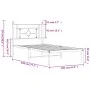 Bed frame with black metal headboard 100x190 cm by , Beds and slatted bases - Ref: Foro24-374333, Price: 68,78 €, Discount: %