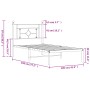 Bettgestell mit schwarzem Metallkopfteil 100x190 cm von , Betten und Lattenroste - Ref: Foro24-374333, Preis: 70,22 €, Rabatt: %