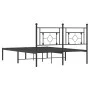 Bettgestell mit schwarzem Metallkopfteil 135x190 cm von , Betten und Lattenroste - Ref: Foro24-374338, Preis: 93,84 €, Rabatt: %