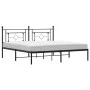 Bed frame with black metal headboard 183x213 cm by , Beds and slatted bases - Ref: Foro24-374344, Price: 104,46 €, Discount: %
