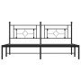 Bed frame with black metal headboard 183x213 cm by , Beds and slatted bases - Ref: Foro24-374344, Price: 106,96 €, Discount: %