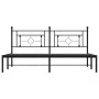 Bed frame with black metal headboard 183x213 cm by , Beds and slatted bases - Ref: Foro24-374344, Price: 104,46 €, Discount: %