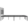 Bed frame with black metal headboard 183x213 cm by , Beds and slatted bases - Ref: Foro24-374344, Price: 104,46 €, Discount: %
