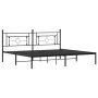 Bettgestell mit schwarzem Metallkopfteil 200x200 cm von , Betten und Lattenroste - Ref: Foro24-374346, Preis: 118,77 €, Rabat...