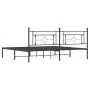Bettgestell mit schwarzem Metallkopfteil 200x200 cm von , Betten und Lattenroste - Ref: Foro24-374346, Preis: 118,77 €, Rabat...