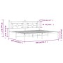 Bettgestell mit schwarzem Metallkopfteil 200x200 cm von , Betten und Lattenroste - Ref: Foro24-374346, Preis: 120,71 €, Rabat...