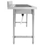 Fregadero de cocina con doble seno acero inoxidable de vidaXL, Fregaderos - Ref: Foro24-144291, Precio: 232,66 €, Descuento: %
