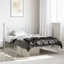 Estructura de cama de metal con cabecero blanco 107x203 cm de , Camas y somieres - Ref: Foro24-374384, Precio: 70,60 €, Descu...
